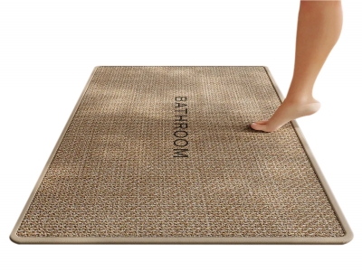 浴室高级仿亚麻地垫 升级强吸水速干 50-80cm 灰色 绿色 麻本色 可选