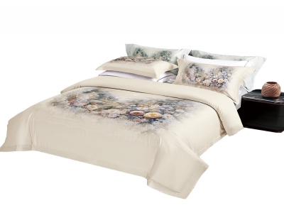 《锦丝缎》高奢天丝棉磨毛四件套 King床笠款  凯利绿、凯利玉、安娜庄园粉三色可选