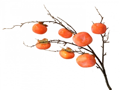 事事如意 仿真柿子艺术插花  一束4支，7个柿子/支