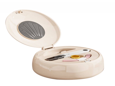 高颜值便携迷你磁吸针线收纳盒  奶油米 纯白色 两色可选