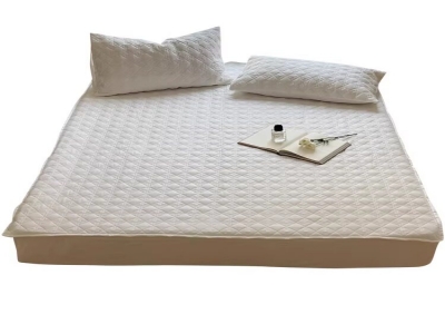 高档纯棉纯色加厚夹棉床笠，咖色，灰色，白色，粉色可选，King：$38/条（193-203cm, 高32cm） Queen: $35/条（153-203cm, 高32cm）