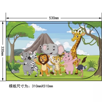 卡通牛津布黑膜防晒遮阳板 四个卡通图案可选（两个装）