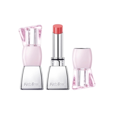 Pinkbear皮可熊水绷带蝴蝶结口红 V01：樱花贝母 V03:  粉荔欧泊 两色可选