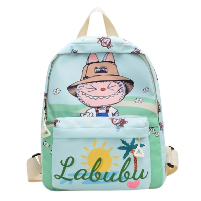 布布花样休闲书包（25-31-9cm ） 黑色 粉色  蓝色 绿色 棕色可选