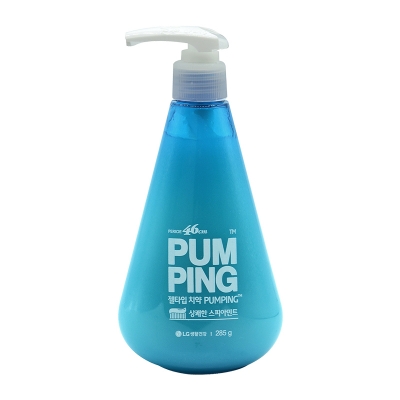 韩国LG倍瑞傲按压式牙膏啫喱 冰薄荷蓝 橙色柑橘两款可选