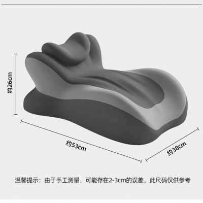 冰丝多功能趴睡记忆枕，粉灰拼色，米蓝拼色两色可选