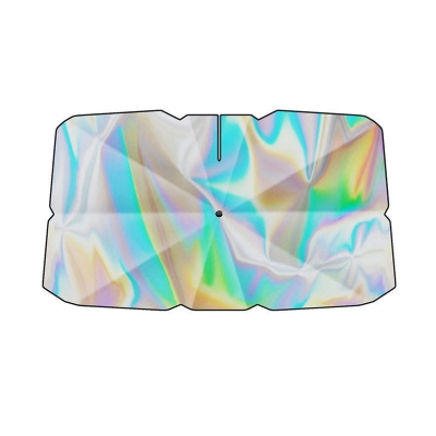 第三代大号升级炫彩镭射汽车防晒伞 防晒降温更好