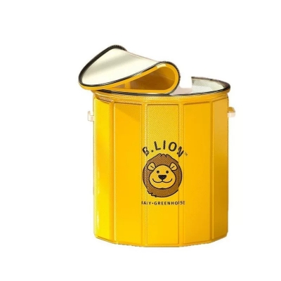 B.Lion创意可折叠泡脚桶，白色狮子，黄色狮子两款可选